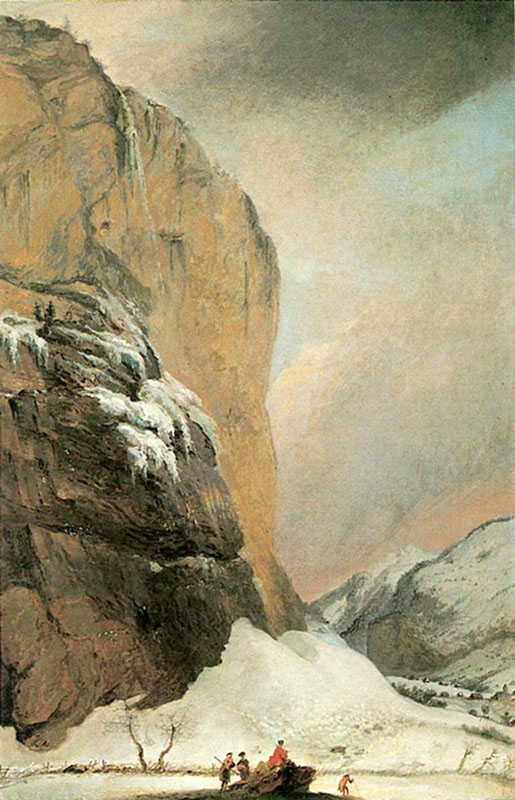 Second Staubbach Falls in Winter